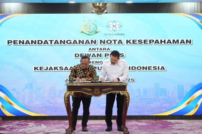 Kejaksaan RI dan Dewan Pers Tandatangani MoU: Perkuat Penegakan Hukum dan Kemerdekaan Pers