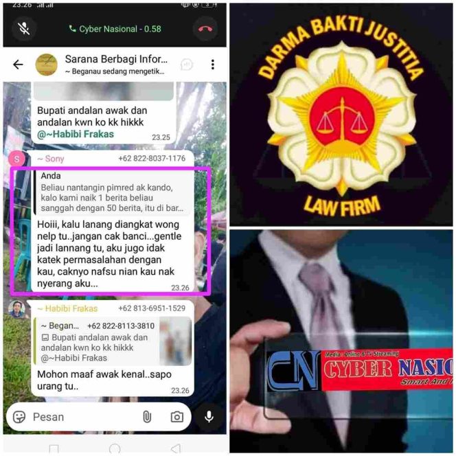 
					Tim Pengacara MUHAMAD, SH.LLM dari DARMA BAKTI JUSTITIA LAW FIRM Laporkan Sony ke Bareskrim dan Polres Lubuklinggau atas Fitnah Institusi dan Pelecehan Gender