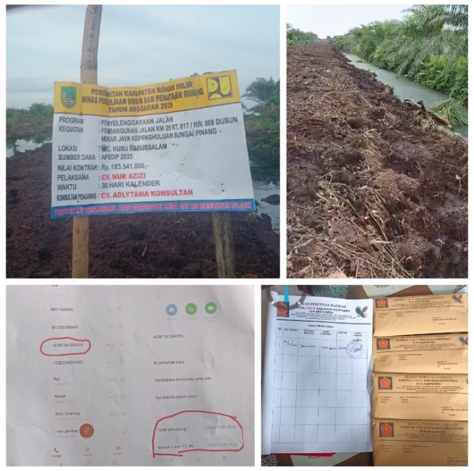 
					Kontrol Proyek Jalan KM 28 Mekar Jaya, Rokan Hilir, Anggota KPK independen di intervensi..!