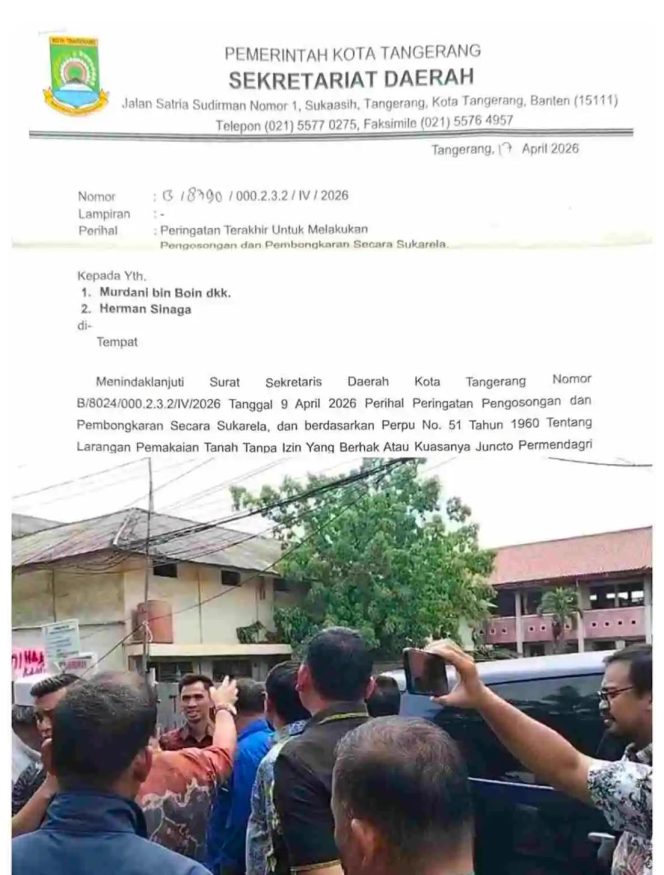 
					Arogansi Birokrasi di Benda: Pemkot Tangerang Beri ‘Deadline’ 3 Hari, Ahli Waris Minta Perlindungan Presiden