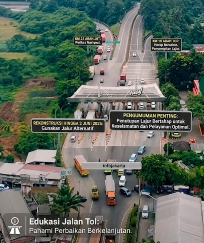 
					Waspada Macet! Ada Perbaikan Jalan di Tol Jakarta-Tangerang Hingga 2 Juni 2026