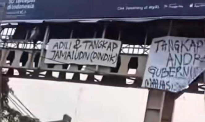
					Spanduk “Tangkap dan Adili Andra Soni” Marak di Tangsel, Mahasiswa Soroti Dugaan Mafia APBD Banten