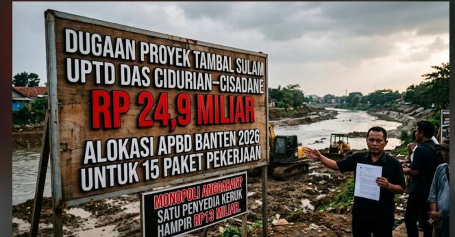 
					Dugaan Proyek Tambal Sulam Rp24,9 M UPTD DAS Cidurian–Cisadane Diserbu Aktivis