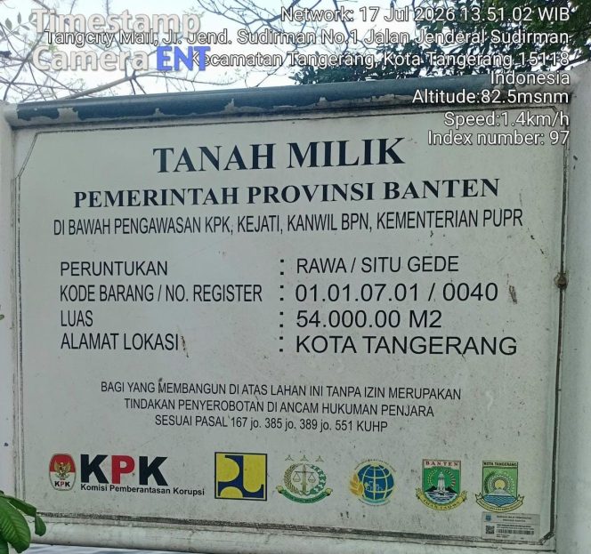 
					Skandal Situ Gede Banten: Dituduh “Pindah Alamat” dan Menyusut, KPK-Kejati Didesak Usut Oknum Pejabat