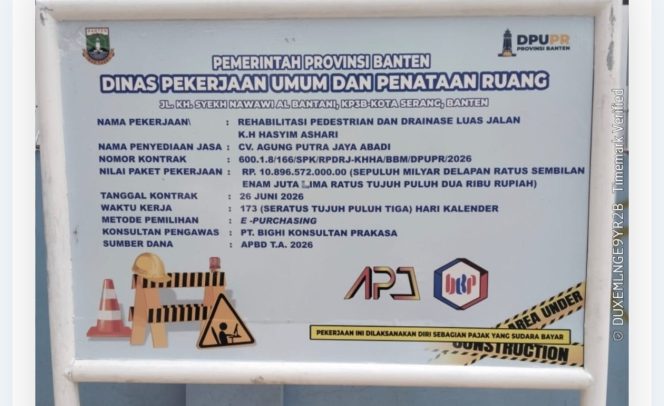 
					Proyek Drainase Rp10,8 M Banten di Cipondoh Asal Jadi, U-Ditch Dipasang di Atas Lumpik